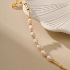 Boho Gold Accented Pearl Bracelets