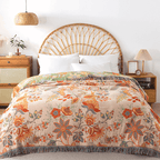 BohoWeave – Cotton Reversible Blanket with Jacquard Boho Pattern