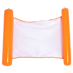 Inflatable floating bed for relaxing in the pool or on the beach