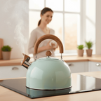 BOILVIA – 3L Whistling Stainless Kettle with Comfort Grip Handle