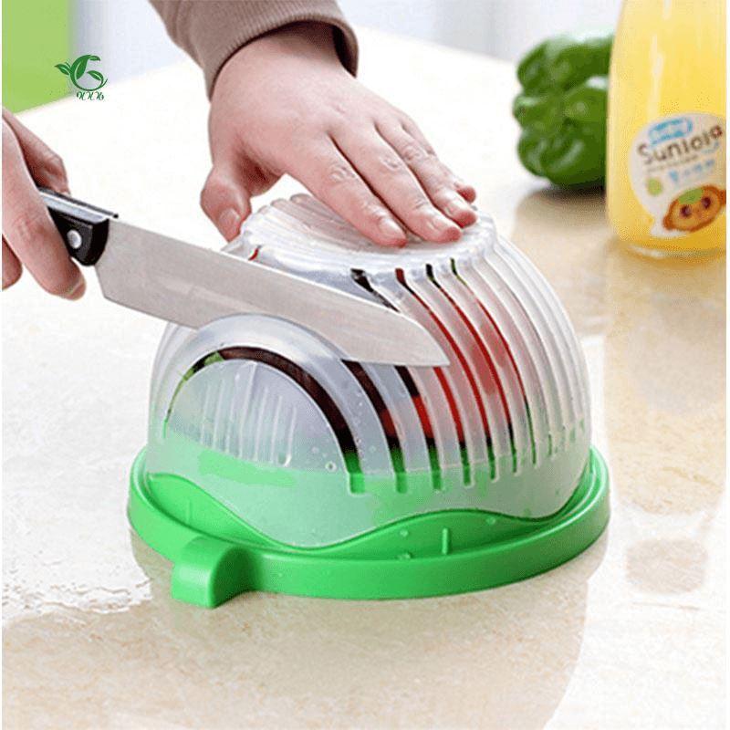 Salad cutting bowl