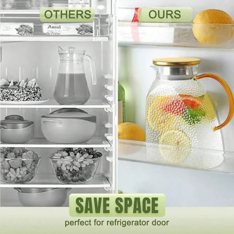Borosilicate Glass Pitcher With Handle And Lid Ice Tea Glass Pitcher