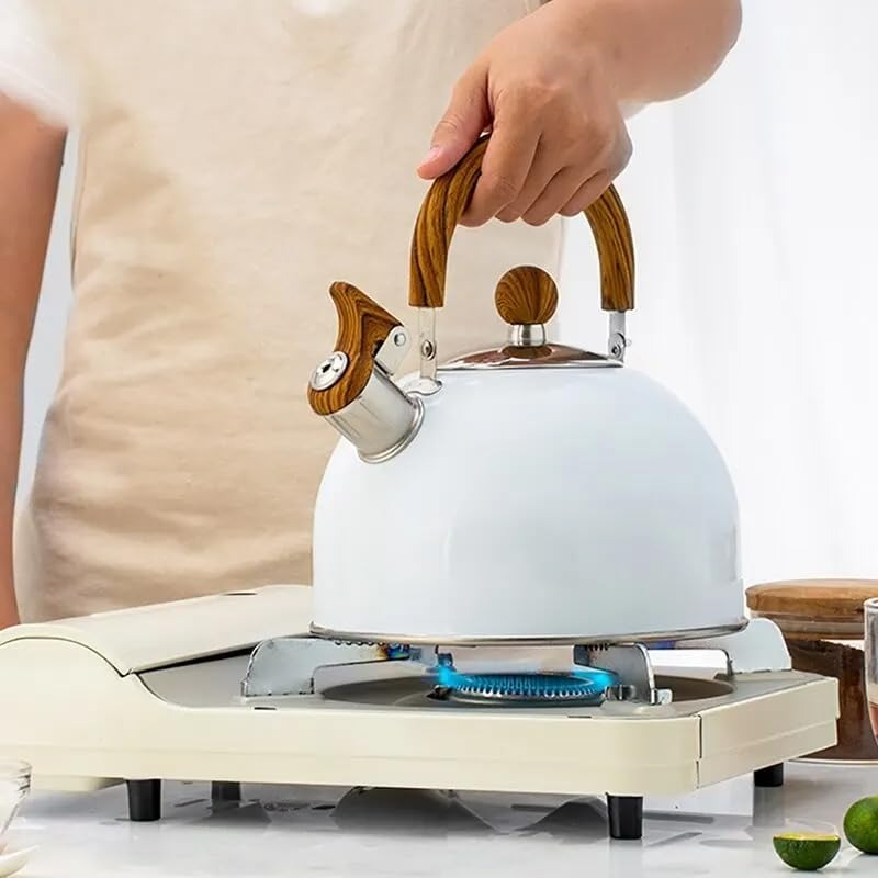 Stainless Steel Whistling Kettle - Elegant and Large Capacity