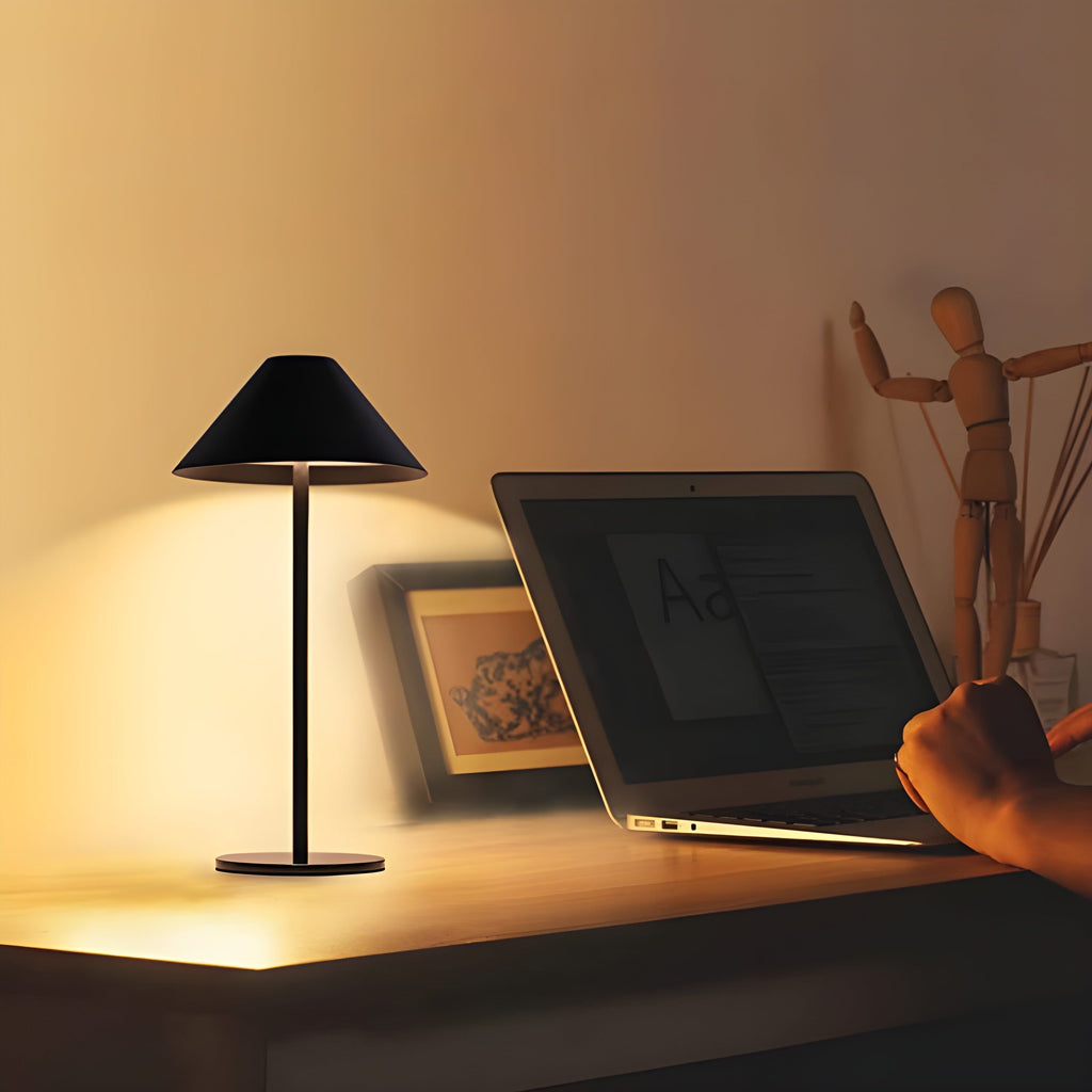 Minimalistic dimmable Touch table lamp - waterproof and rechargeable light Color