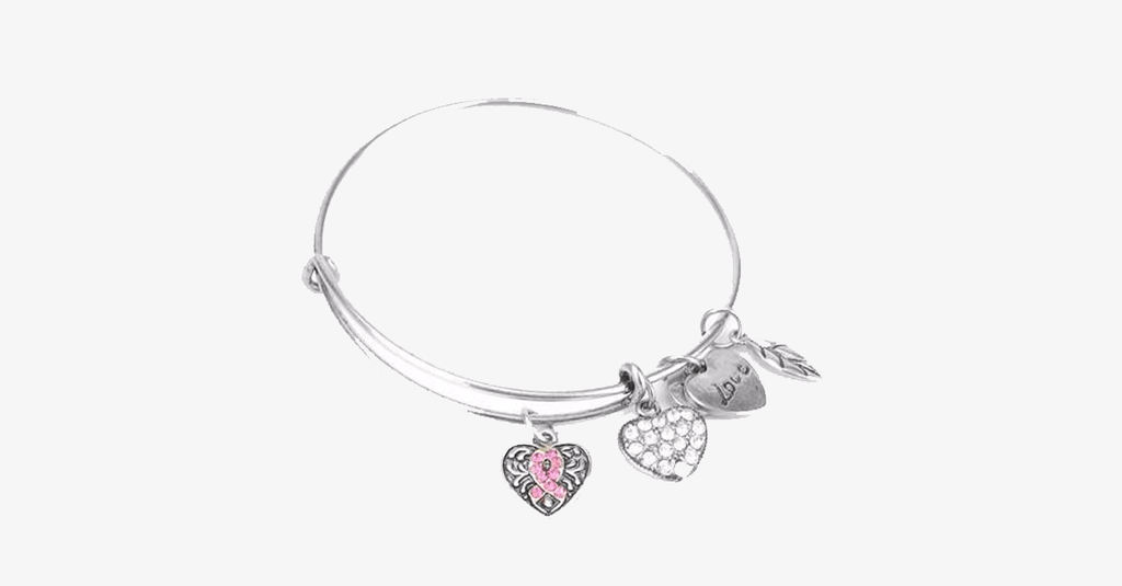 Pink Ribbon Charm Bracelet