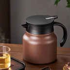 Insulated Teapot with Stainless Steel Strainer & Ceramic for Hot or Cold Tea