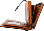 Stylish Leather Wallet with Wristband