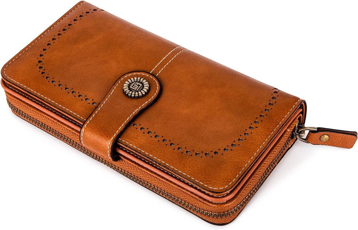 Stylish Leather Wallet with Wristband