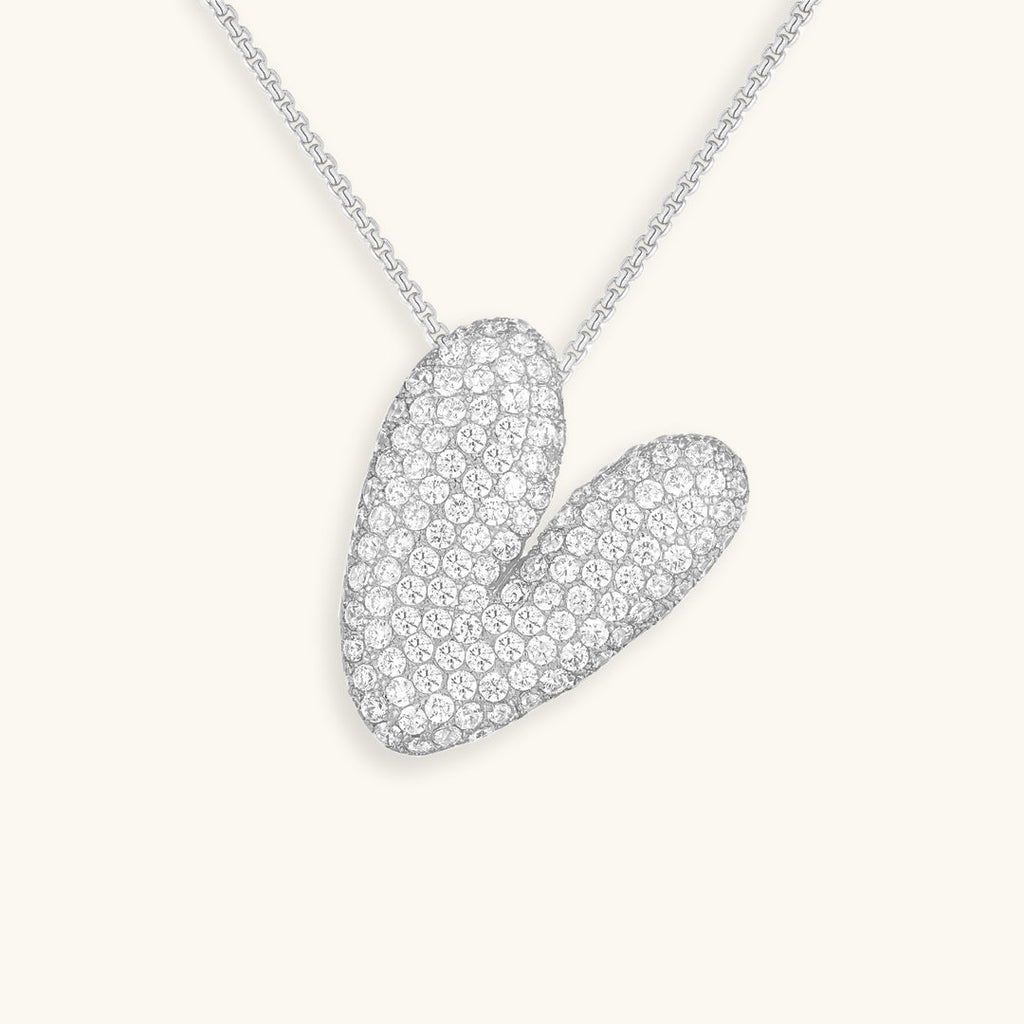 Bubble Initial-Diamond-Necklace