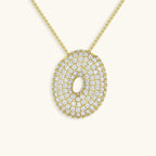 Bubble Initial-Diamond-Necklace