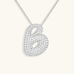 Bubble Initial-Diamond-Necklace