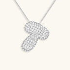 Bubble Initial-Diamond-Necklace