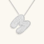Bubble Initial-Diamond-Necklace