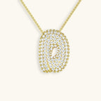 Bubble Initial-Diamond-Necklace