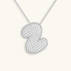 Bubble Initial-Diamond-Necklace