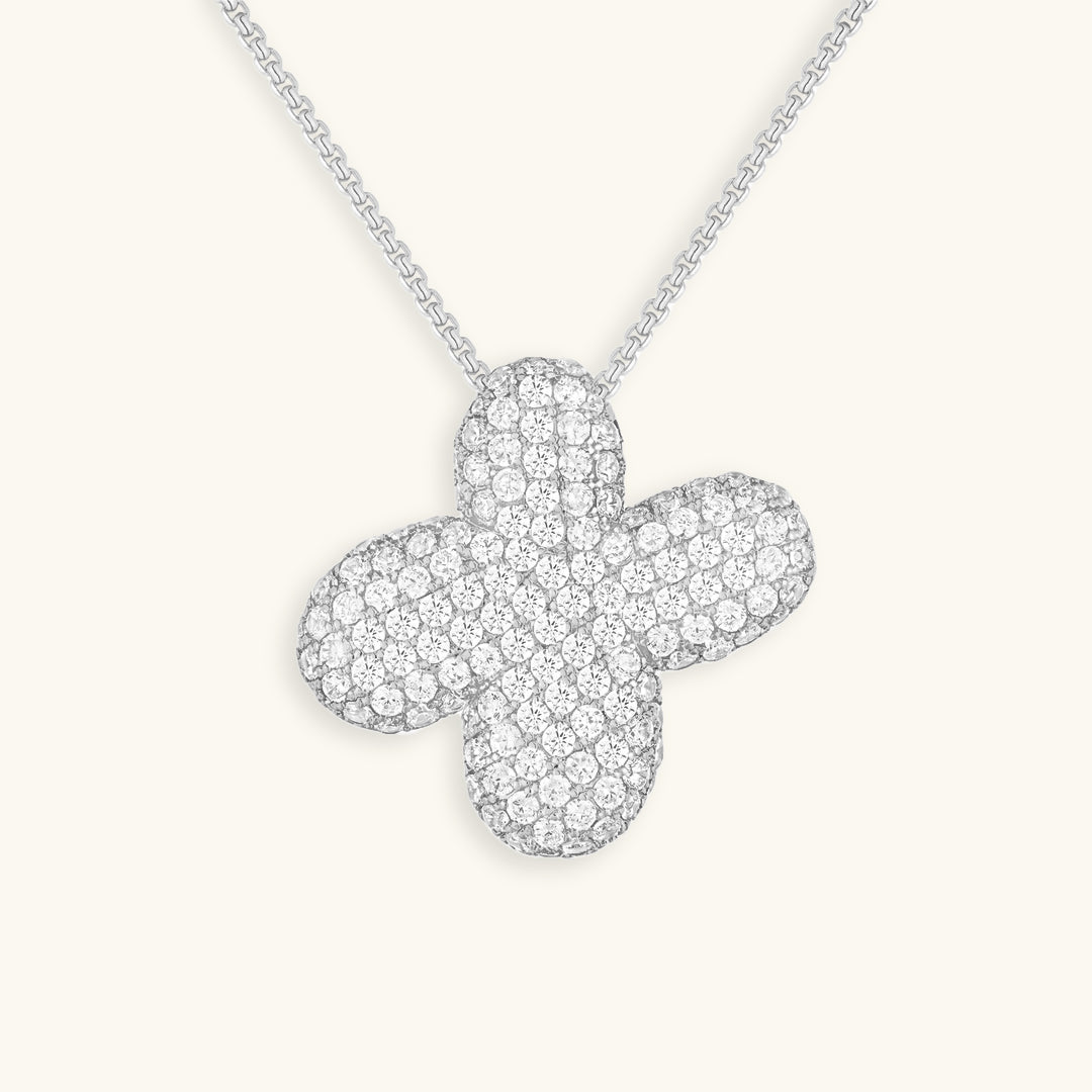 Bubble Initial-Diamond-Necklace