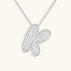 Bubble Initial-Diamond-Necklace