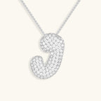 Bubble Initial-Diamond-Necklace