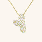 Bubble Initial-Diamond-Necklace