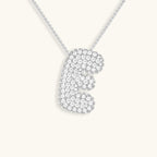 Bubble Initial-Diamond-Necklace