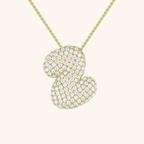 Bubble Initial-Diamond-Necklace