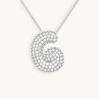 Bubble Initial-Diamond-Necklace