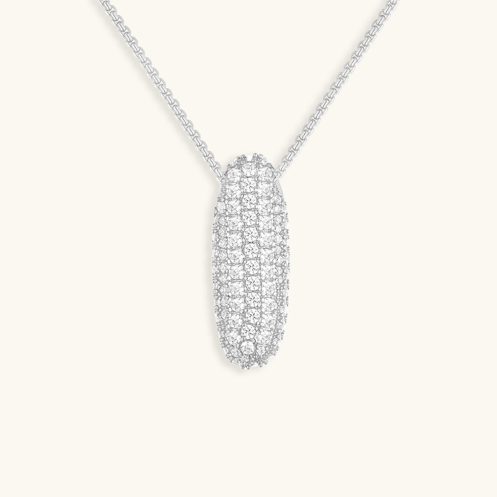 Bubble Initial-Diamond-Necklace