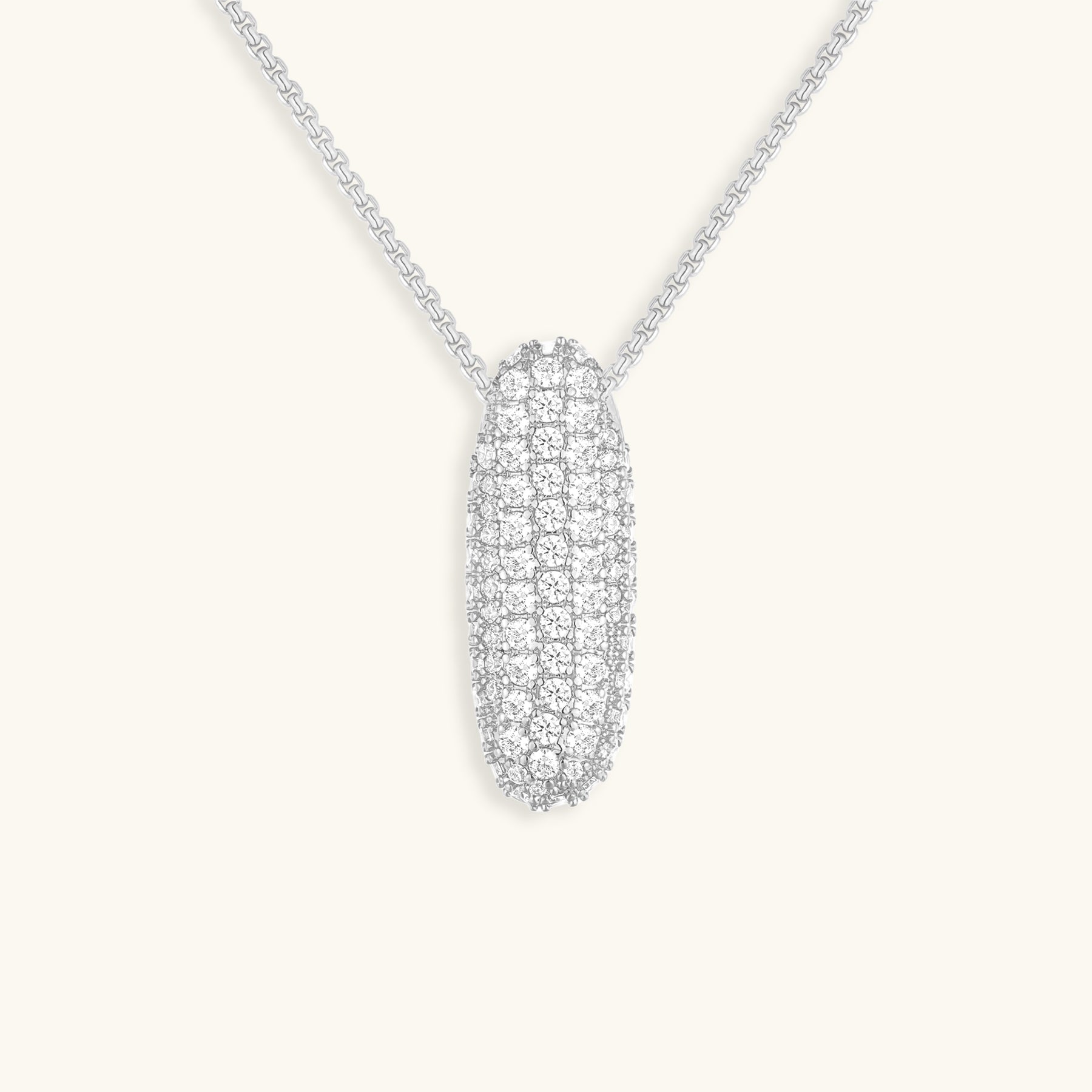 Bubble Initial-Diamond-Necklace