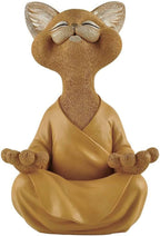 Buddha Cat Figurine – Zen Garden Decoration