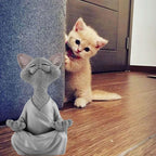 Buddha Cat Figurine – Zen Garden Decoration