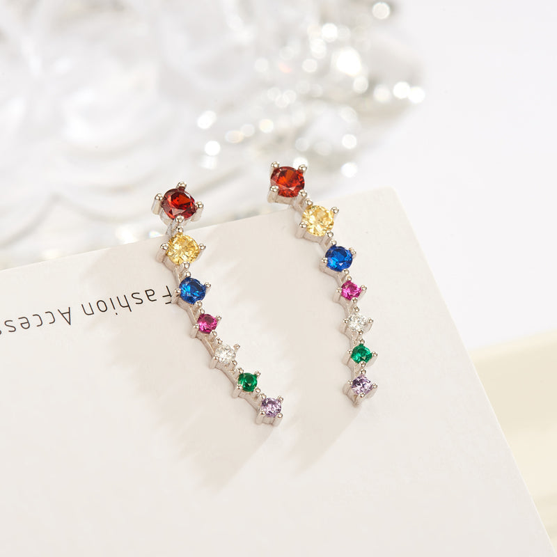 Glamour | Shiny Zircon 925 Sterling Silver Earring