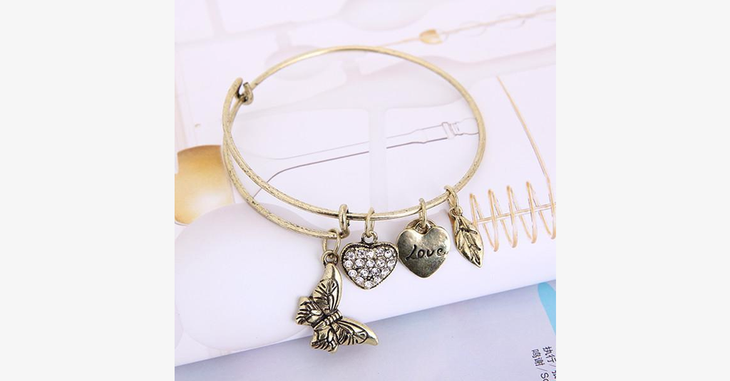Butterfly Love Charm Bracelet