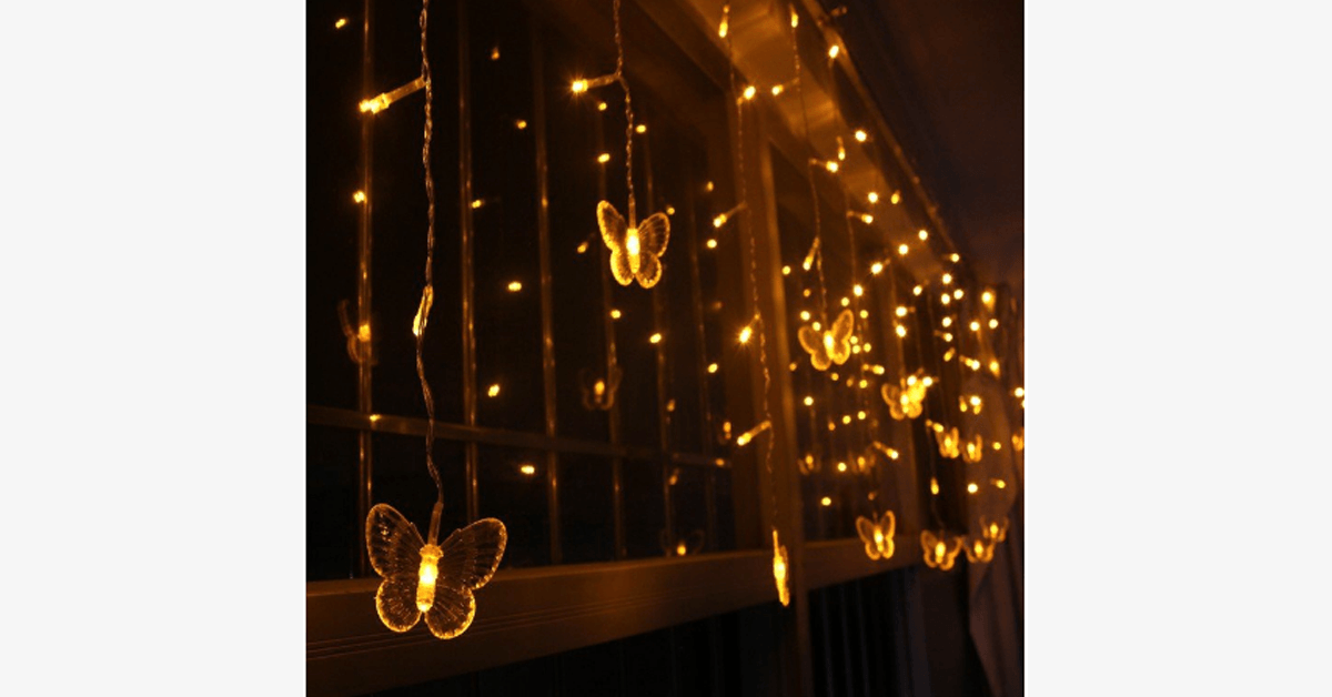 40-LED Party Fairy Butterfly Lights - Battery Powered - Perfect for Parties!