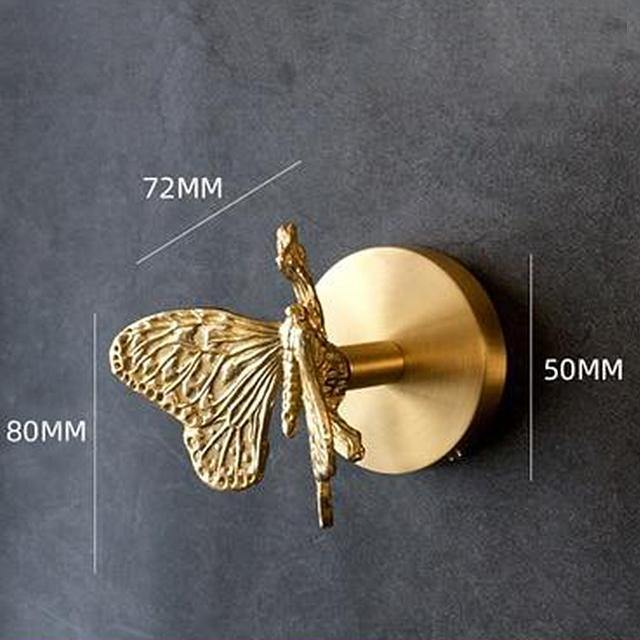 Solid Brass Animal Wall Hooks with Decorative Gold Finish for Home Storage