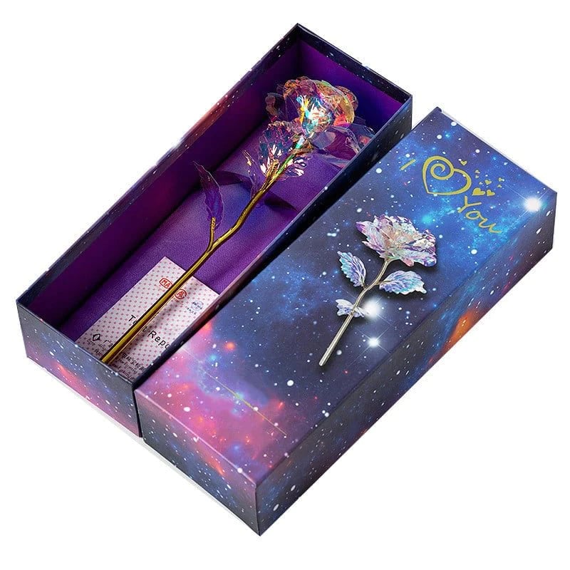 For the Gift to Your Loved Ones - Colorful Glass Rose