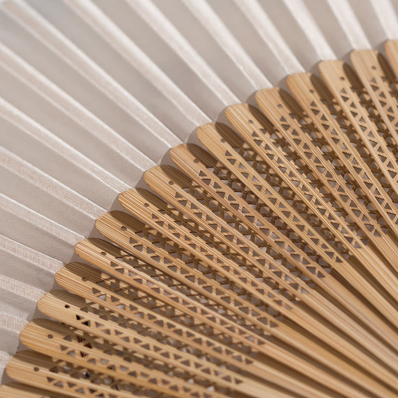 Hand fan made of bamboo silk