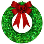 Illuminated Christmas Wreath, 19.7-Inch Handmade Design with 140 LED Lights