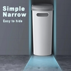 Streamlined Space-Saving Trash Can with Easy Press-Top Lid