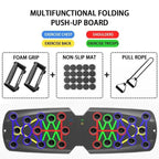 14-in-1 push-up board for targeted upper body training