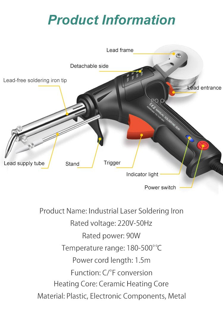 Electric Welding Tool | Rapid 20s Heat-Up | 2-in-1 Welding & Cutting | Ergonomic Handle
