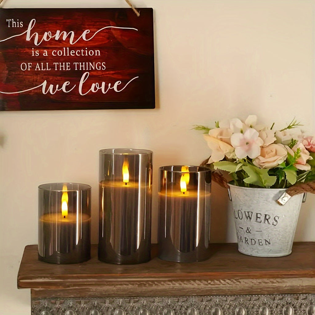 GlowLights – Set of 3 LED Candles with Remote Control