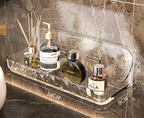 ClearGrip Acrylic Wall Shelf without Drilling – Transparent Bathroom Shelf for Cosmetics, Shampoo & More