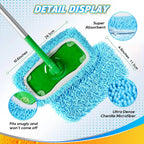 Premium Microfiber Mop Pads — Reusable, Compatible with all Flat Mops