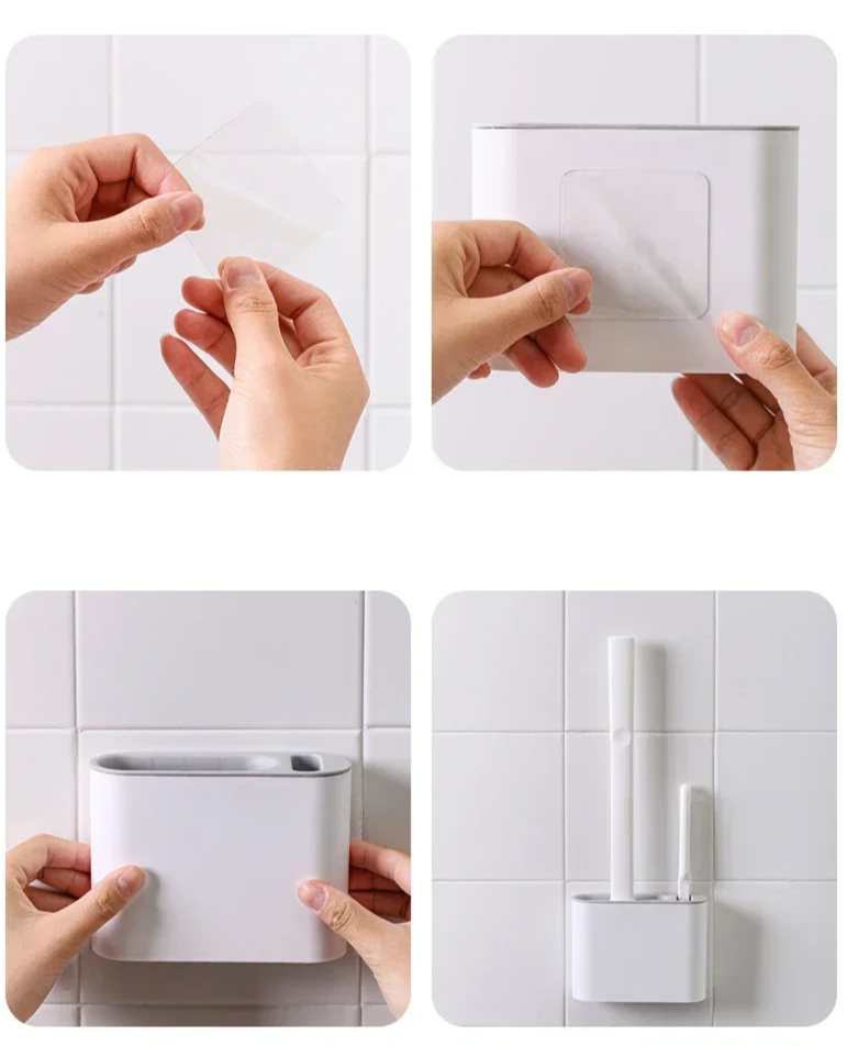 FlexiClean Silicone Toilet Brush Set