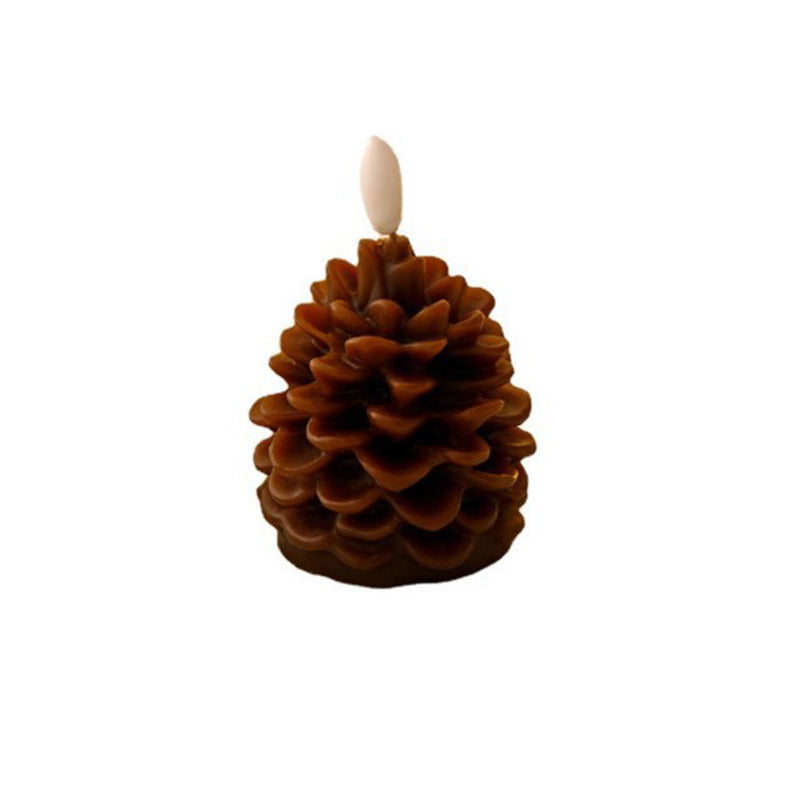 Flameless Pine Cone Candles