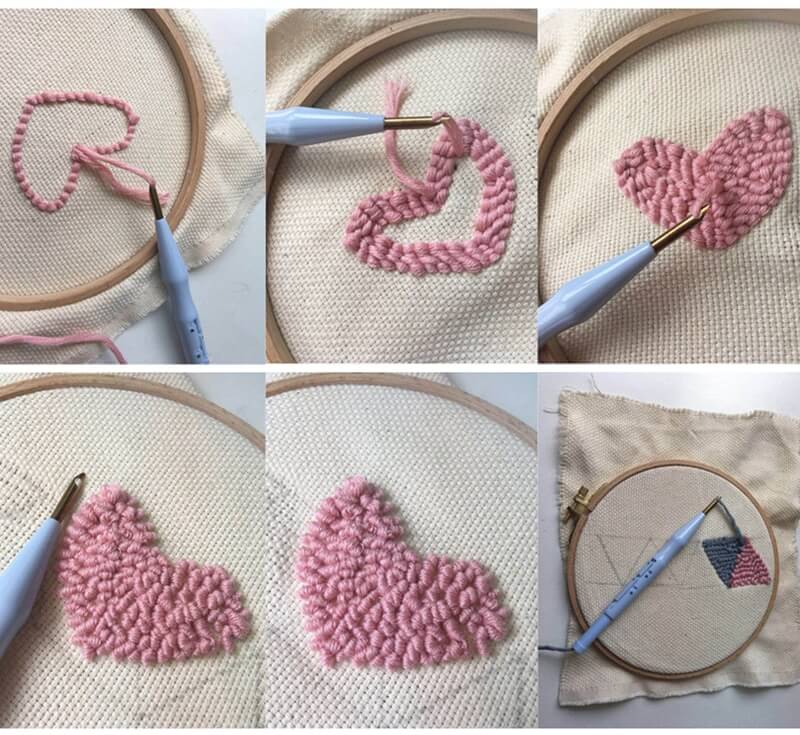 3D Embroidery Punch Needle Tool for Raised Textile Art