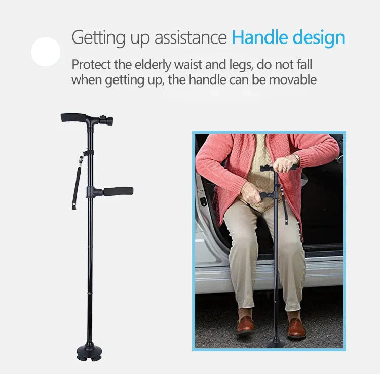 Practical Folding Walking Aid for Seniors and Persons with Disabilities