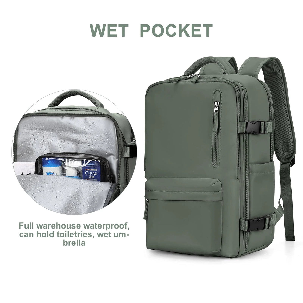 Women's Large Travel Backpack Waterproof Hiking Backpack