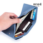 RFID Blocking Wallet | Compact Leather Card Holder | Slim Travel Accessory for Men & Women
