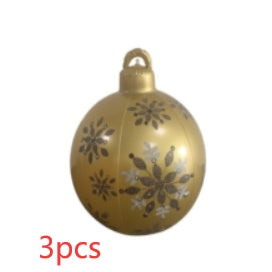 Inflatable Christmas Ball Outdoor Decoration 60cm – Weather Resistant PVC Christmas Decoration